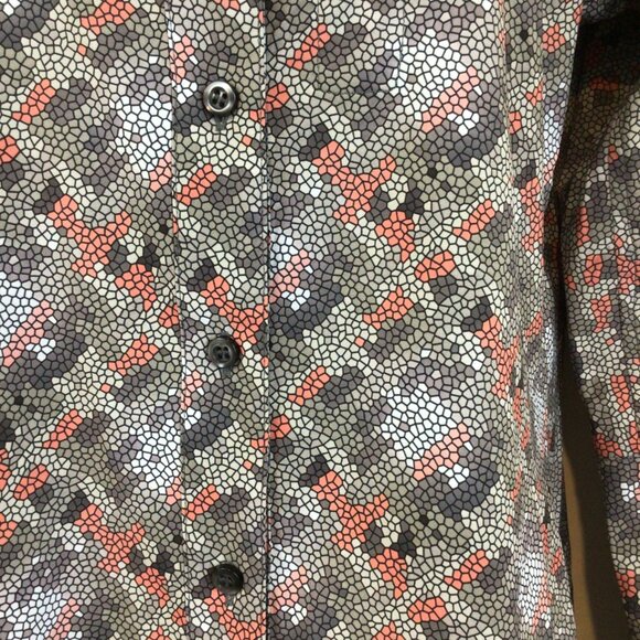 Club Ride Geometric Print Button Down Long Sleeve Collared Shirt - Picture 6 of 8